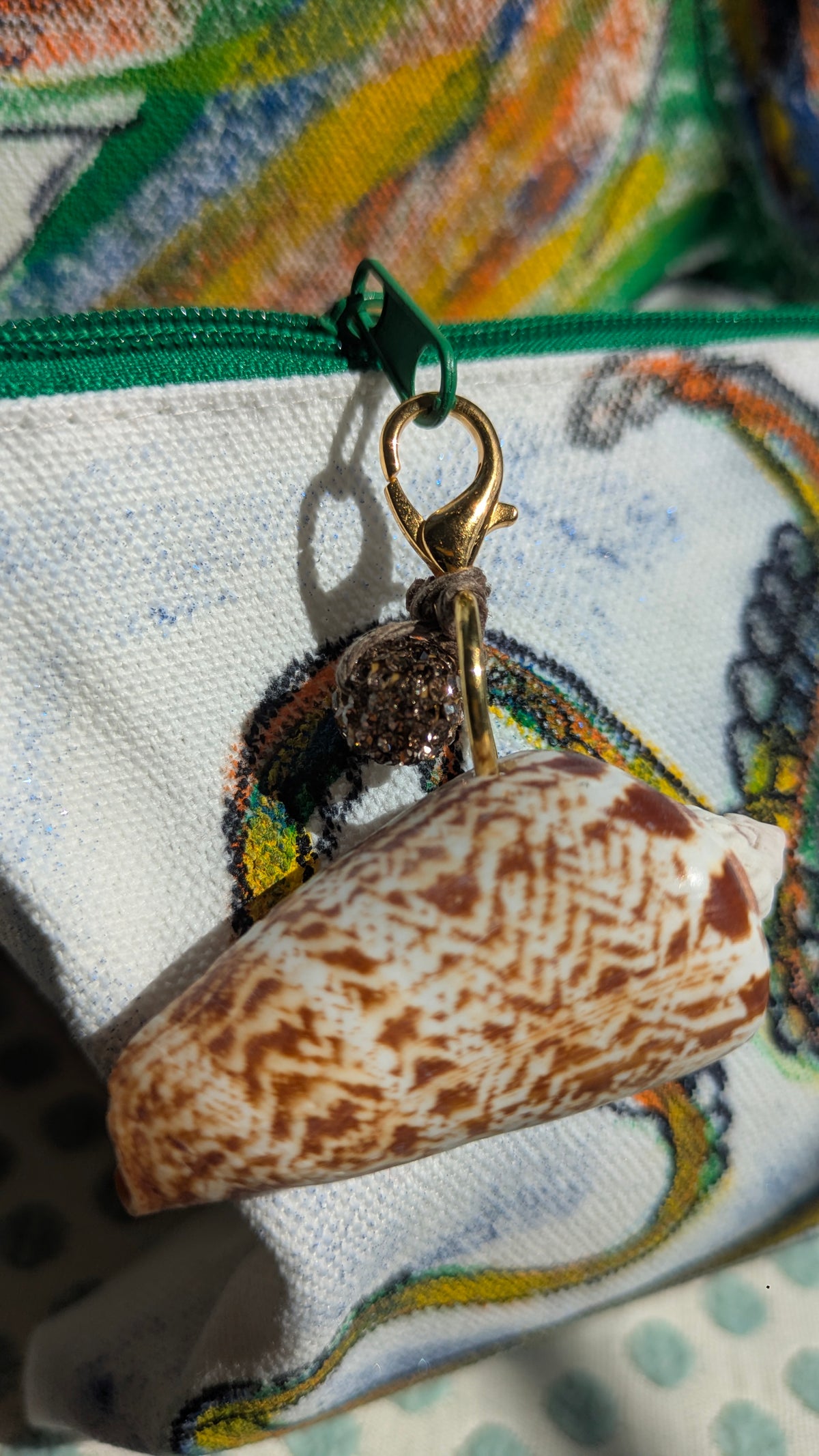 Hand Painted Octopus Tote Bag Set | Ocean Canvas Bag with Matching Pouch & Handmade Charms