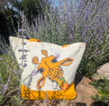 Hand Painted Giraffe Tote Bag | Colorful Rainbow Spotted Giraffe Canvas Bag | Unique Gift for Animal Lovers